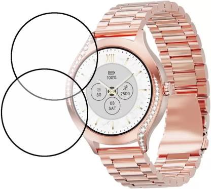 CUBES Edge To Edge Screen Guard for Pebble Ritz 1.19 Inch Smart Watch | Soft and Flexible | Touch Sensitive | Unbreakable | Ultra Thin High Grade 9H TPU Film (Not a Glass Tempered)