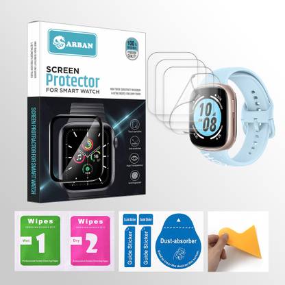 ARBAN Edge To Edge Screen Guard for S-Honor Watch 4 1.75 inch Smartwatch 4 PROTECTOR + 4 WIPES + 4 DUST REMOVAL STICKER + 1 WIPER