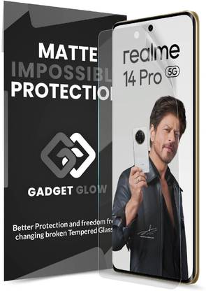 Gadget Glow Edge To Edge Screen Guard for Realme 14 Pro 5G, Realme 14 Pro, Realme 14 Pro Plus 5G, Realme 14 Pro Plus, 4 Layer Unbreakable Membrane with Easy Installation