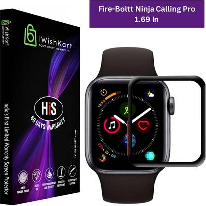 iWishKart Screen Guard for Fire-Boltt Ninja Calling Pro, with curved edges, Smart Watch NOT Included