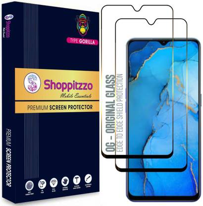 Shoppitzzo Edge To Edge Screen Guard for Reno 3 (6.44 Inch)**DuraGlass**Millitary Grade-Anti Explosion-Tempered Glass/Full Screen Coverage-Edge to Edge/9H Hardness/With Easy Installation Kit