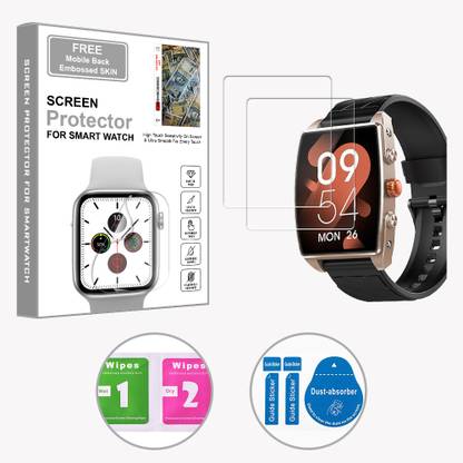 ARBAN Edge To Edge Screen Guard for Pebble Mega 2.06 inch (FREE 1 MOBILE EMBOSSED SKIN) SMARTWATCH SCREEN GUARD