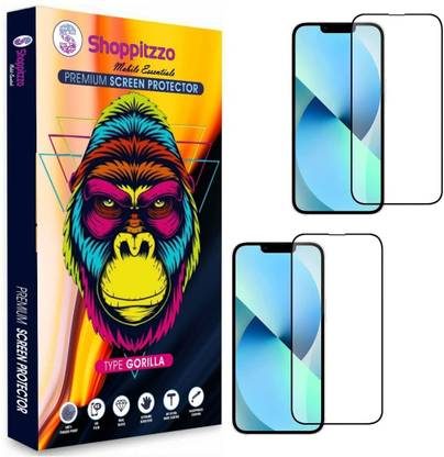 Shoppitzzo Edge To Edge Tempered Glass for iPhone 13|13 Pro|14 (6.1 Inch)**NeoShield**Millitary Grade-Anti Explosion-Tempered Glass/Full Screen Coverage-Edge to Edge/9H Hardness/With Easy Installation Kit