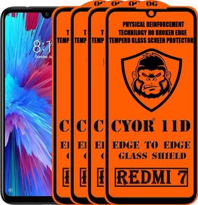 CYOR Edge To Edge Tempered Glass for REDMI 7