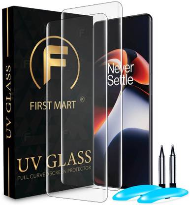 FIRST MART Edge To Edge Tempered Glass for OnePlus 11R 5G, OnePlus 11R, OnePlus 11 5G, OnePlus 11, OnePlus 10 Pro 5G, OnePlus 10 Pro, UV Curved Screen Protector with Easy Installation Kit