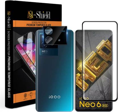 KLAH Edge To Edge Tempered Glass for iQOO Neo 6 5G, With Camera Lens Protector