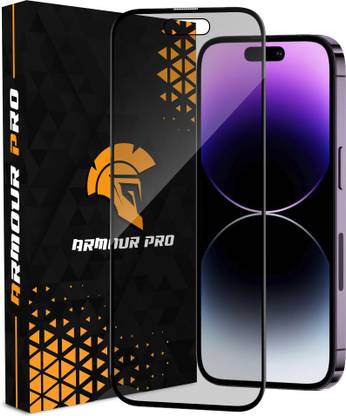 ArmourPro Edge To Edge Tempered Glass for Apple iPhone 14 Pro, iPhone 15 Pro, iPhone 16:Matte protection