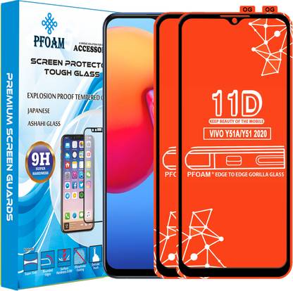 PFOAM Edge To Edge Tempered Glass for VIVO Y51 2020