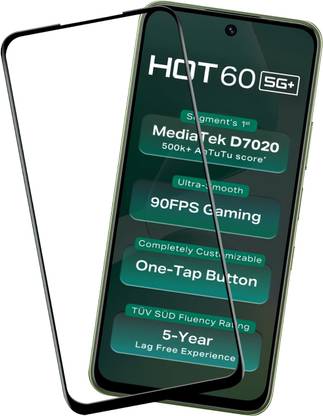 VAlight Edge To Edge Tempered Glass for Infinix Hot 60 5G+, Infinix Hot 60 5G plus, Premium Screen Protector Guard with Easy Installation