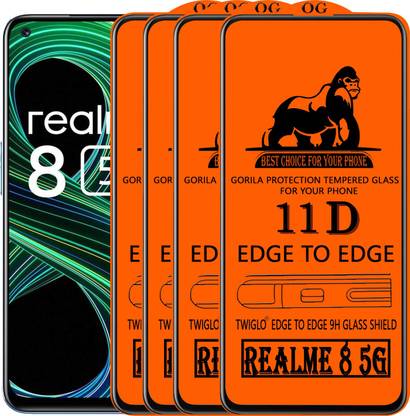 TWIGLO Edge To Edge Tempered Glass for REALME 8 5G