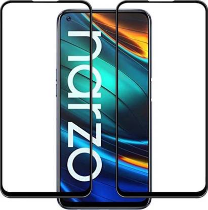 NaturalBuy Edge To Edge Tempered Glass for Realme Narzo 20 Pro-| Tempered Glass Screen Protector Guard | Full Glue Curved Tempered Glass |