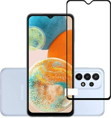 NIMMIKA ENTERPRISES Edge To Edge Tempered Glass for Samsung Galaxy A23 5G(Premium Tempered Glass | Cobra Scale Texture | Full Coverage | Ultra-Thin Design | Oleophobic Coating | Case-Friendly Design | Crystal Clear Display | Residue-Free Removal)
