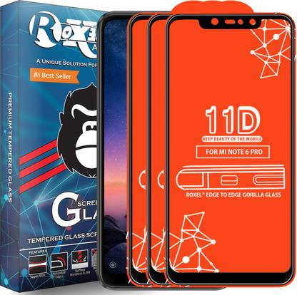 Roxel Edge To Edge Tempered Glass for Mi Redmi Note 6 Pro