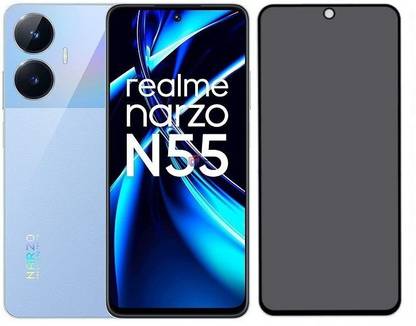 Resolute Edge To Edge Tempered Glass for Realme Narzo N55, DelhiGear Glass, Privacy Screen Protector, Privacy Tempered Glass, Screen Guard, Mobile Glass