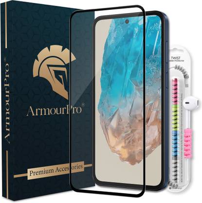 ArmourPro Edge To Edge Tempered Glass for Samsung Galaxy M35 5G, Samsung M35 5G, Samsung Galaxy M35, Samsung M35, OG Tempered Glass with Cable Protector