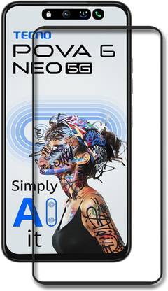 NKCASE Edge To Edge Tempered Glass for Tecno Pova 6 Neo, Tecno Pova 6 Neo 5G
