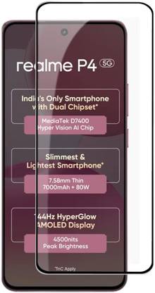 INFINITYWORLD Edge To Edge Tempered Glass for realme P4 5G