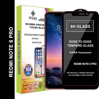 PFOAM Edge To Edge Tempered Glass for Mi Redmi Note 6 Pro