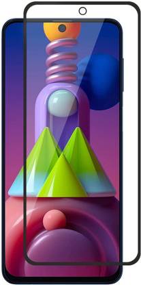 NaturalBuy Edge To Edge Tempered Glass for Samsung Galaxy M51-Anti-Fingerprint, Waterproof, Oil-resistant, Bubble-Free, Anti-Static with Full Screen Coverage & Easy Installation(Edge to Edge Coverage) (with Easy Installation Kit)