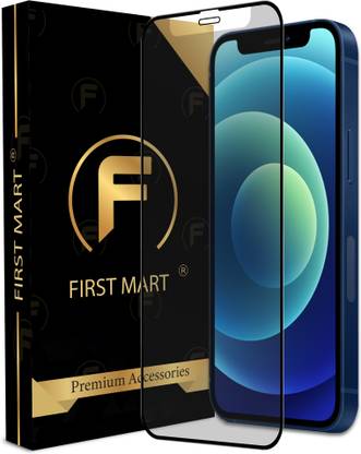 FIRST MART Edge To Edge Tempered Glass for iPhone 12, Apple iPhone 12, Apple iPhone 12 Pro, Matte Anti-Scratch Tempered Glass