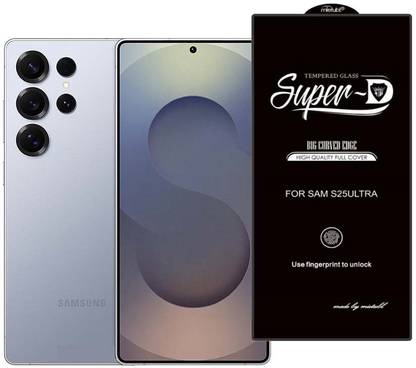 Mersal Edge To Edge Tempered Glass for SAMSUNG Galaxy S25 Ultra 5G, Super D+ with Perfect access Fingerprint Scanner Screen Protector with Easy Installation Kit