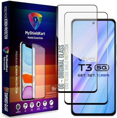 MyShieldKart Edge To Edge Tempered Glass for iQOO Z9|Vivo T3 5G (6.67 Inch)