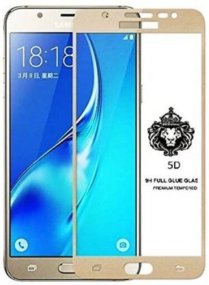 HIE POWER Edge To Edge Tempered Glass for Samsung Galaxy J7 Prime - (Gold) -Screen Protector Full HD Quality Tempered Glass Anti-Scratch Edge to Edge Coverage with Easy Installation Kit