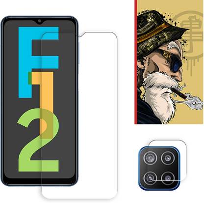 ARBAN Edge To Edge Tempered Glass for Samsung Galaxy F12 4G Tempered Glass Screen Protector | Anti-Scratch | Edge to Edge Full Coverage | 9H Hardness ( 1 FRONT SCREEN GUARD + 1 CAMERA LENS PROTECTOR + 1 FREE BACK EMBOSSED SKIN001 )