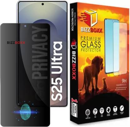 BizzBoxx Edge To Edge Tempered Glass for Samsung Galaxy S25 Ultra 5G, Samsung S25 Ultra, S25 Ultra, Fingerprint Working, S25 Ultra D+ Privacy, temper glass, Privacy temper glass, screen guard, temper glass, Privacy, With Camera Cut