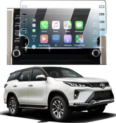 Wishguard Screen Guard for Infotainment System of Toyota Fortuner 4X2 MT 2.8 (8 inch) Perfectly Cut, Car Display protector with 9H Hardness [Not Tempered Glass]