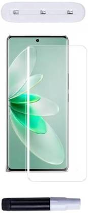 A-Allin1 Edge To Edge Tempered Glass for Vivo V27 5G, UV Glass Water-Resistant & Anti-Smudge