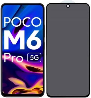 Blate Edge To Edge Tempered Glass for Poco M6 Pro 5G, DelhiGear Glass, Privacy Screen Protector, Privacy Tempered Glass, Screen Guard, Mobile Glass