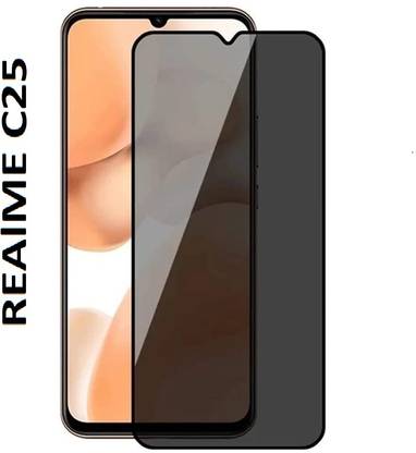 Maxboost Tempered Glass Guard for Realme C25 Premium HD Clear, Bubble-Free, Anti-Scratch Privacy Tempered Glass