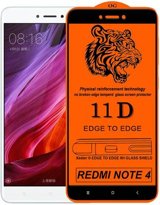 HIE POWER Edge To Edge Tempered Glass for Redmi Note 4 (9H Premium Glass-11D)
