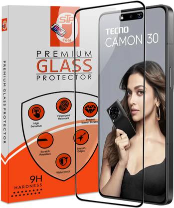 STP FEEL Edge To Edge Tempered Glass for Tecno Camon 30 5G Premium Screen Protector Guard with Easy Installation Kit