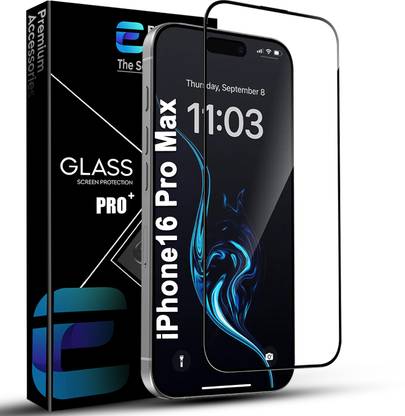EITANSHA CREATION Edge To Edge Tempered Glass for iPhone 16 Pro Max, Apple iPhone 16 Pro Max