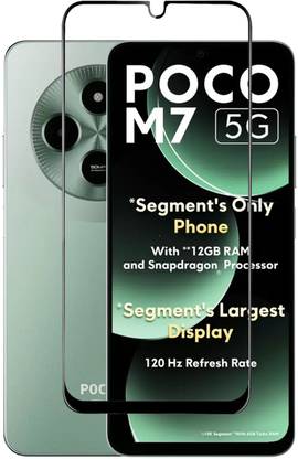 INFINITYWORLD Edge To Edge Tempered Glass for Poco M7 5G