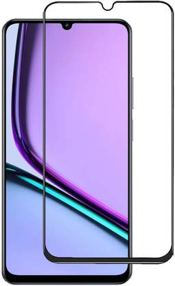 NKCASE Edge To Edge Tempered Glass for Realme Narzo N61, realme Narzo N61, (BLK)