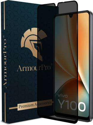ArmourPro Edge To Edge Tempered Glass for Vivo Y100 5G, Vivo Y100A, Vivo T2 5G, iQOO Z7s 5G, iQOO Z7 5G, (Privacy Anti Spy)