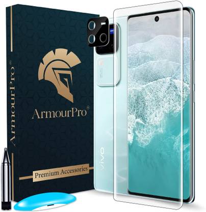 ArmourPro Edge To Edge Tempered Glass for Vivo V30 Pro 5G, Vivo V30 Pro, Vivo V30 5G, Vivo V30, V30 Pro, (1 UV Glue Screen Guard and 1 Camera Lens Protector)