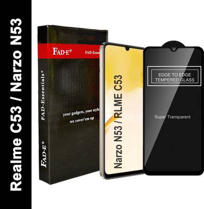 FAD-E Edge To Edge Tempered Glass for realme C53, realme Narzo N53, realme C51, Realme Narzo N61