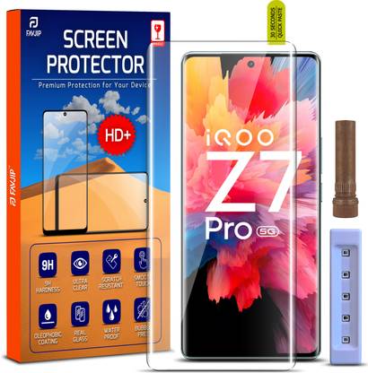 FAVJIP Edge To Edge Tempered Glass for IQOO Z7 PRO 5G, Vivo V30 Pro 5G, Vivo V30 5G, Vivo V29 Pro 5G, Vivo V29 5G, Vivo V29e 5G, Vivo V30e 5G, Vivo T2 Pro 5G, 3D Curved UV Liquide Glue Screen Protector with Easy Installation Kit