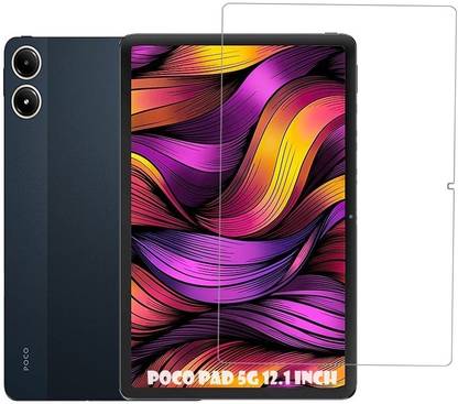 Bigil Edge To Edge Tempered Glass for POCO Pad 5G, 12.1 inch Tablet glass Perfect Fit Full cut glass