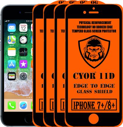 CYOR Edge To Edge Tempered Glass for Apple iPhone 8 Plus