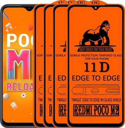 TWIGLO Edge To Edge Tempered Glass for REDMI POCO M2