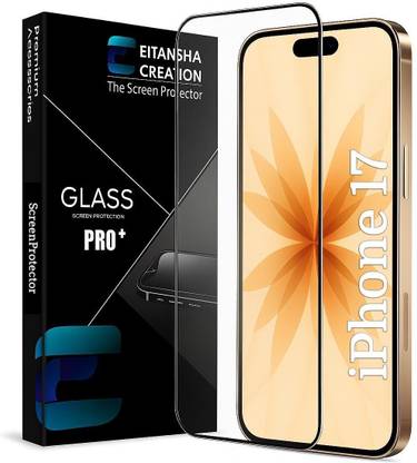 EITANSHA CREATION Edge To Edge Tempered Glass for iPhone 17, Apple iPhone 17