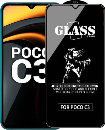 MGito Edge To Edge Tempered Glass for Poco C3