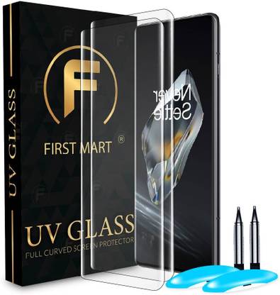 FIRST MART Edge To Edge Tempered Glass for OnePlus 12 5G, One Plus 12 5G, 1+ 12 5G, OnePlus 12, UV Curved Screen Protector with Easy Installation Kit