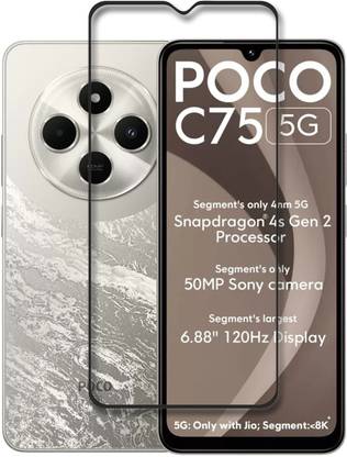 SNMART Edge To Edge Tempered Glass for Poco C75 5G