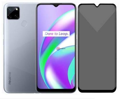 Obstinate Edge To Edge Tempered Glass for Realme C12, DelhiGear Glass, Privacy Screen Protector, Privacy Tempered Glass, Screen Guard, Mobile Glass